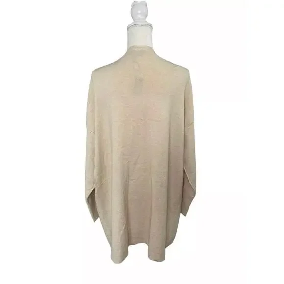 Express Knit Cardigan Duster Long Sleeve Open Front Cream Size Large - NWT - Picture 4 of 9